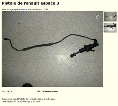 Pistole de renault espace 3 Equipement Auto Somme - leboncoin.fr.jpg