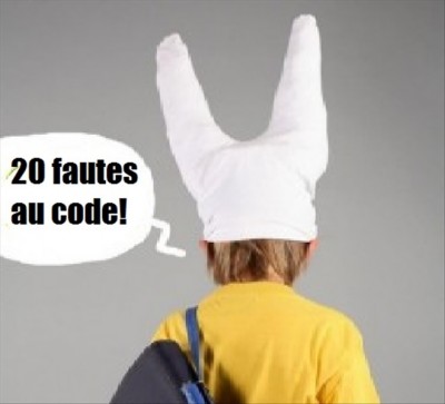 20 fautes au code !!!