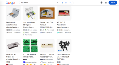 Un exemple de ce qu'on trouve sur Google