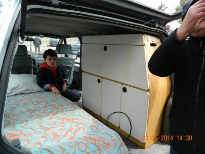 Romo 2014, Alexis dans le 1 de Pilou29 en mode Camping Car.jpg