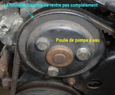 La nouvelle courroie.