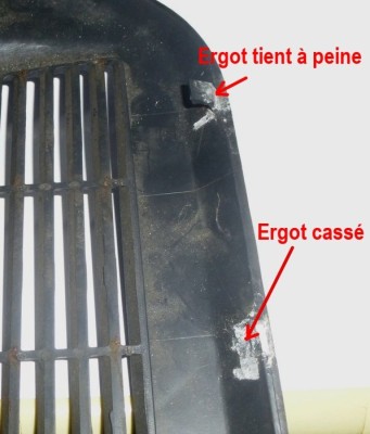 État du cache au démontage.