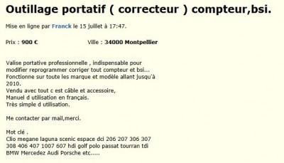 Outillage portatif ( correcteur ) compteur,bsi. Equipement Auto Hérault - leboncoin.fr(1).jpg